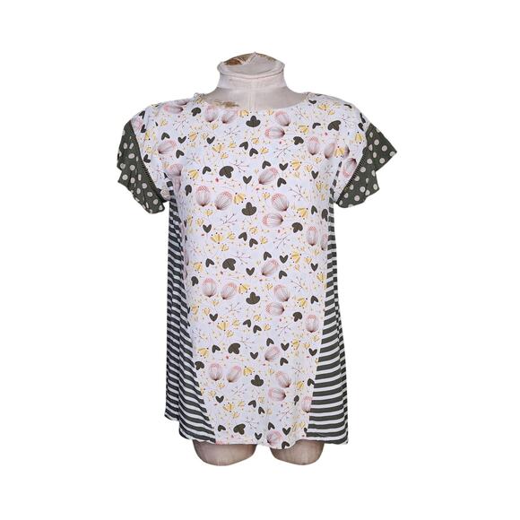 Matilda Jane‎ Gentle Breeze Ruffle Sleeve Crew Neck Top Shirt Sz XSMALL - Picture 1 of 5